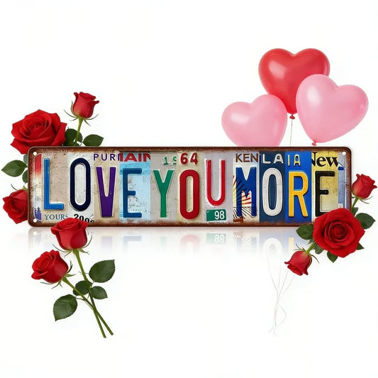 🔥Last Day 49% OFF💖Love You More Vintage Wall Sign(16inch/40cm*4inch/10cm)