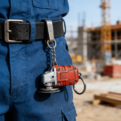 ✨🛠️2-in-1 Mini Grinder Keychain: On-the-Go Smoothing Tool + Tool Enthusiast Collectible