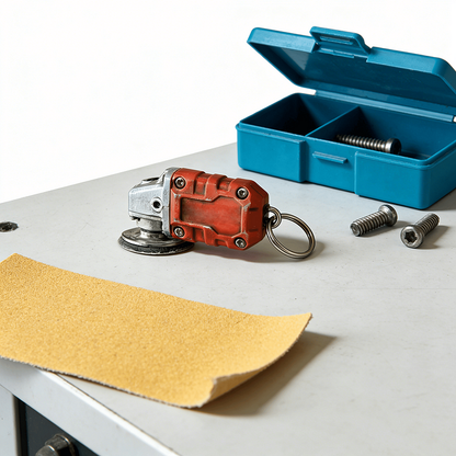 ✨🛠️2-in-1 Mini Grinder Keychain: On-the-Go Smoothing Tool + Tool Enthusiast Collectible